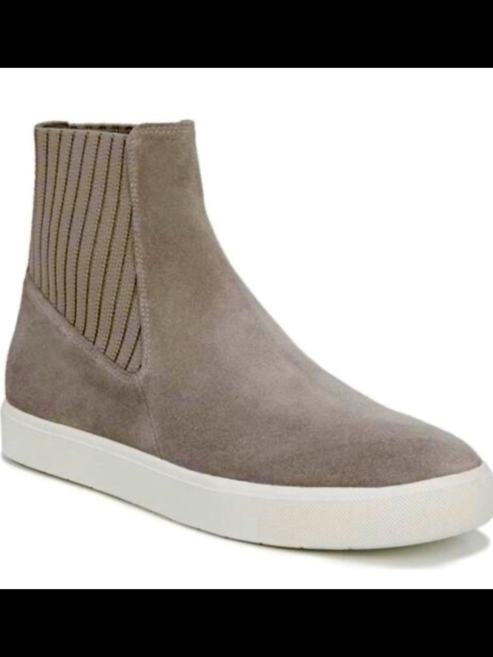 Vince Women Suede Chelsea Sneaker Boot in Taupe - Size 8.5